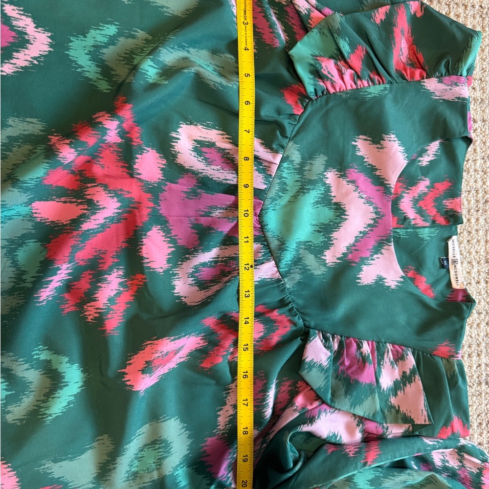 Michelle McDowell Ruffled Patterned Blouse - image 5